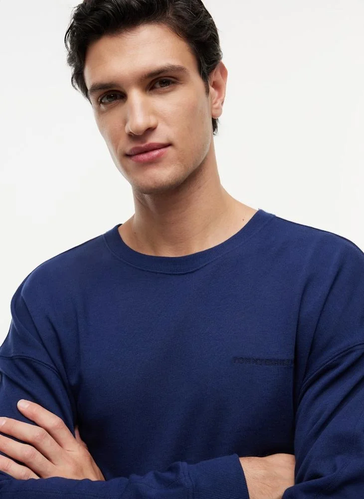 TOMMY HILFIGER  Essential Logo Terry Lounge Track Top for Men | Best Price UAE